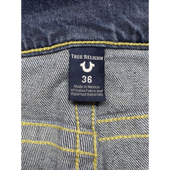 True Religion Ricky With Flap Men's Straigh Leg Denim Jeans Size 36x32 - Picture 8 of 12